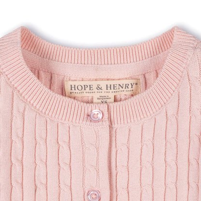 Hope and Henry - Organic Classic Cable Cardigan