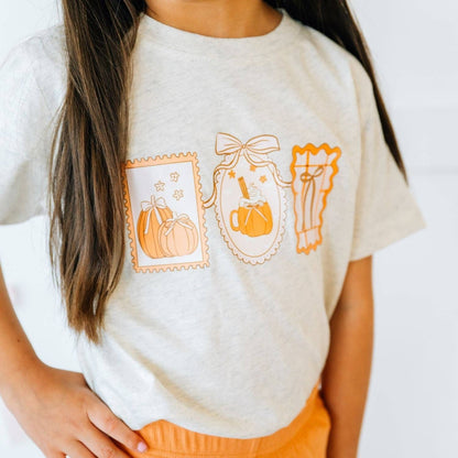 Sweet Wink - Pumpkin Cameo Short Sleeve T-Shirt - Kids Clothing Fall