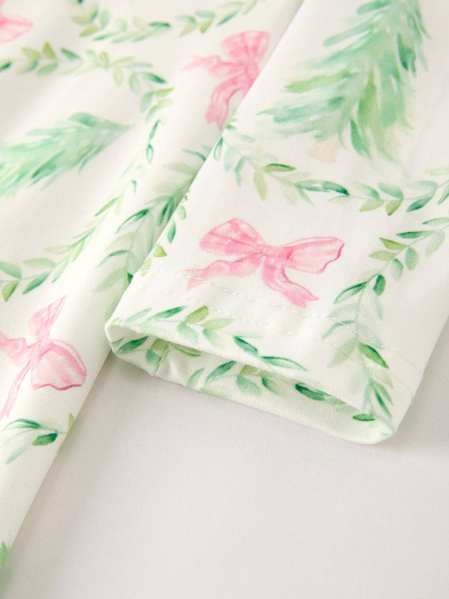 Rylee Faith Designs - Festive Christmas Tree & Wreath Girls Dress