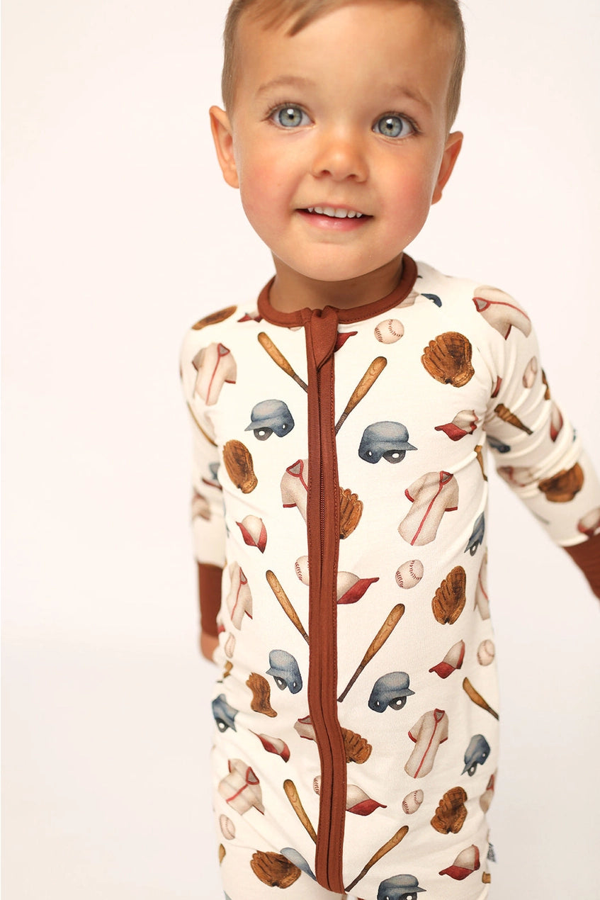 Baseball Double Zipper Bamboo Sleeper