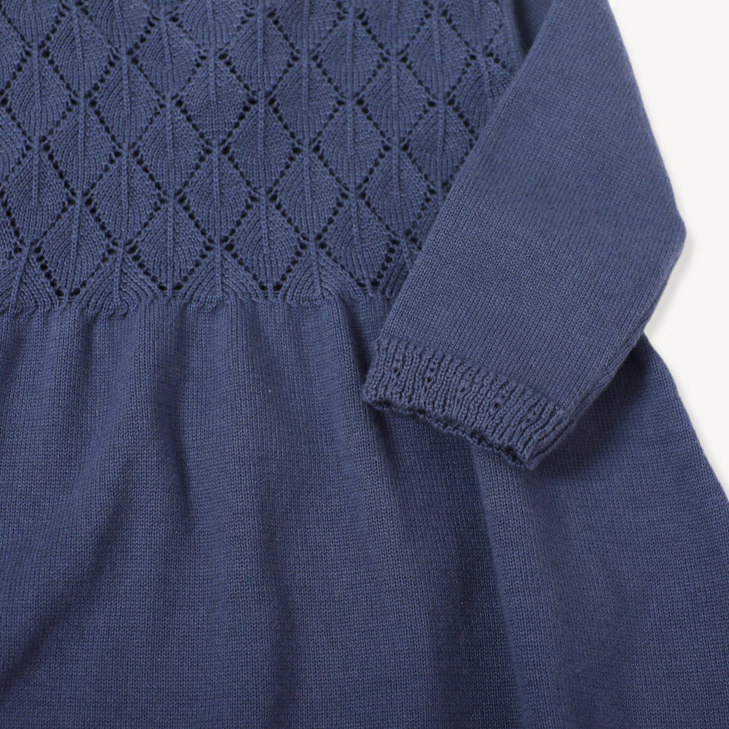 Viverano Organics - Milan Pointelle Sweater Knit Baby dress (Organic Cotton)