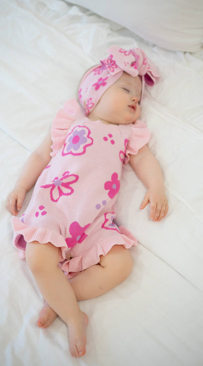 Luna + Luca - Wildflower Dreams Romper - Powder Pink