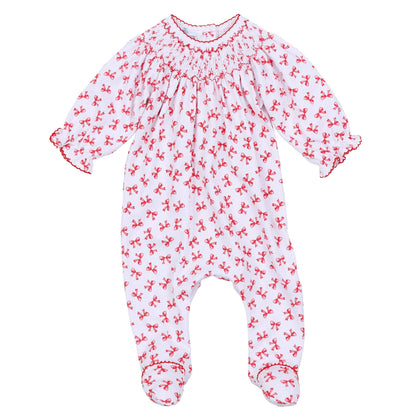 Magnolia Baby - Scarlett Bows Bishop Footie