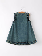 Rylee Faith Designs - Vintage Denim Ruffle Dress