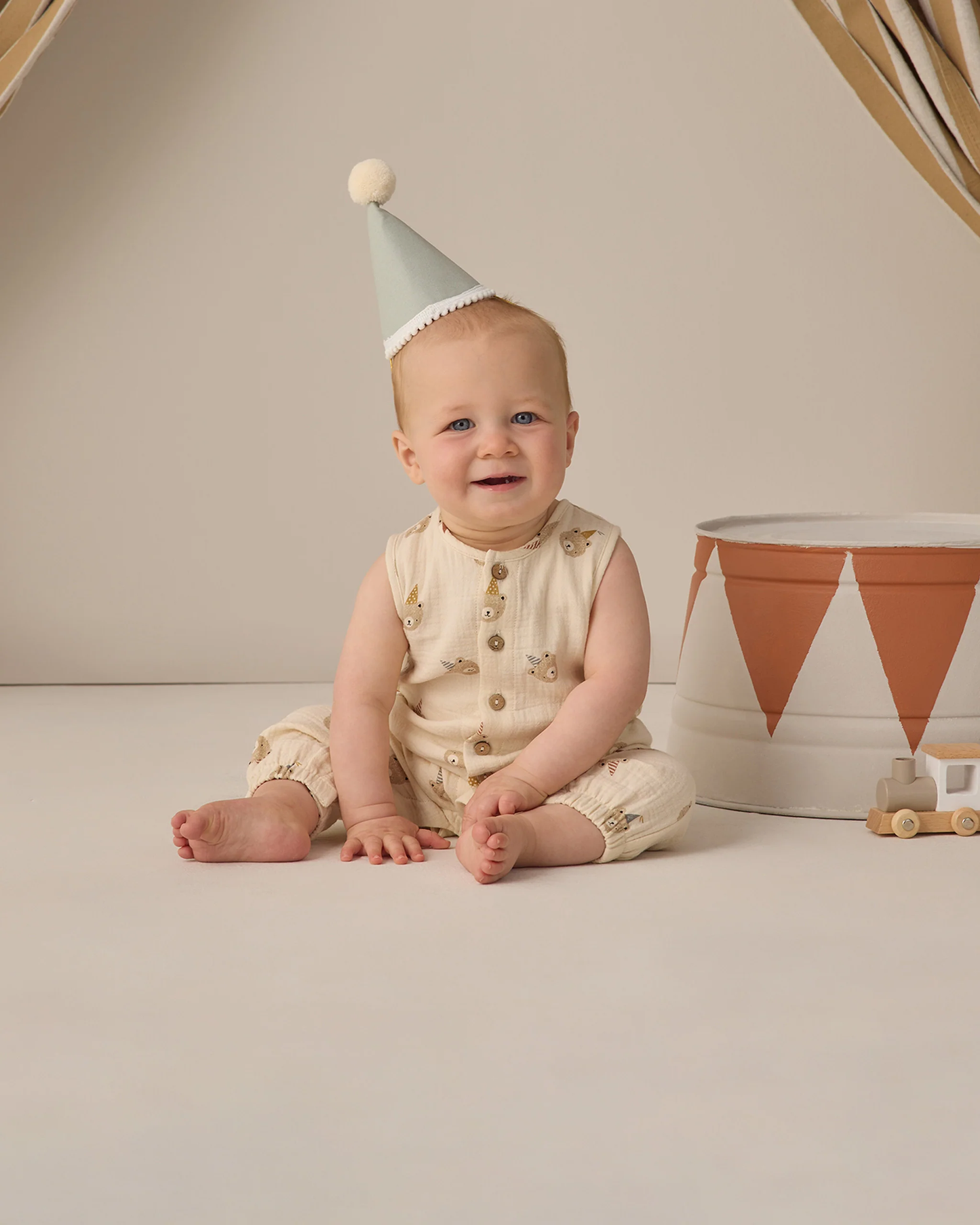 Quincy Mae - Woven Jumpsuit Party Bears