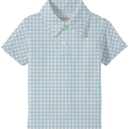 Goosies - Short Sleeve Polo Blue Gingham