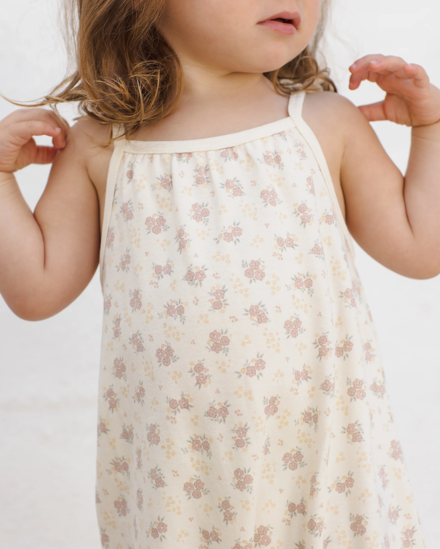 Quincy Mae - Smocked Jumpsuit Flower Field