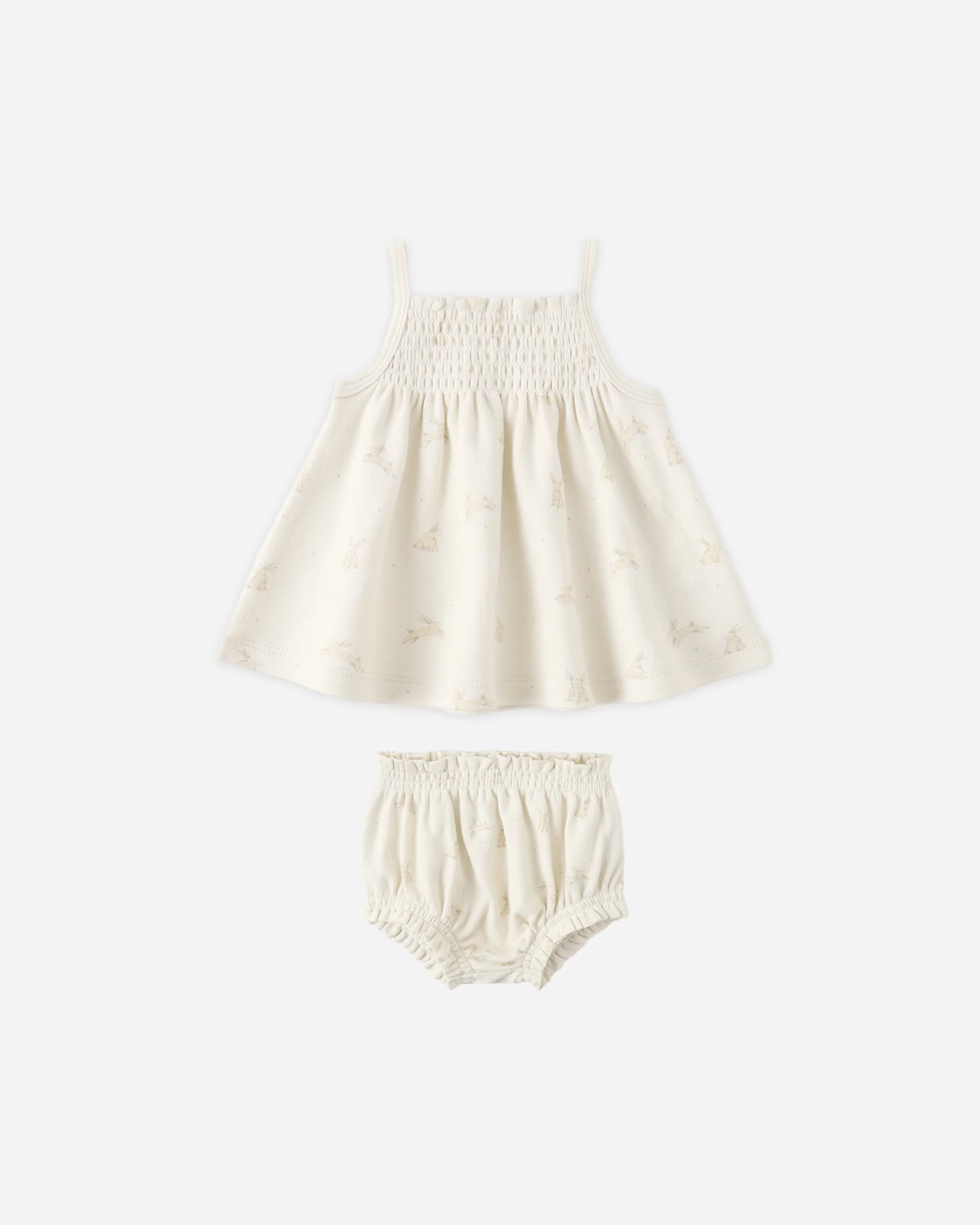 Quincy Mae - Smocked Tank and Bloomer Set Bunnies