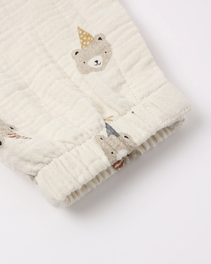 Quincy Mae - Woven Jumpsuit Party Bears