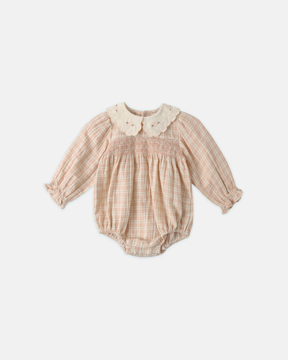 Quincy Mae - Callie Romper Pink Plaid