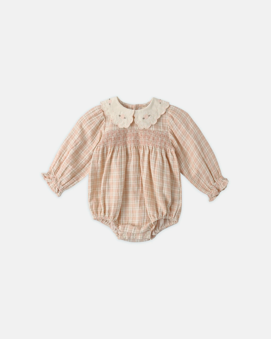 Quincy Mae - Callie Romper Pink Plaid