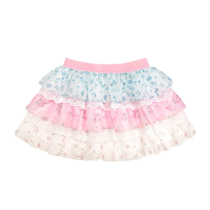 Sweet Wink - Floral & Lace Tiered Tutu
