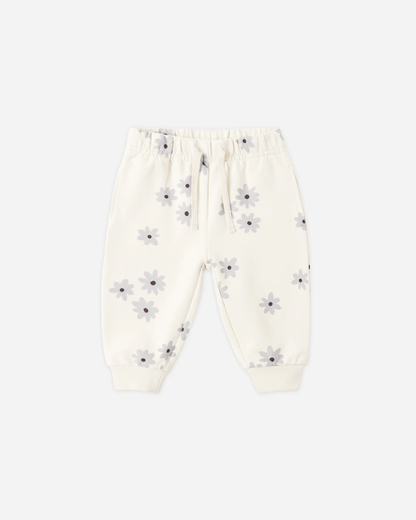 Quincy Mae - Relaxed Fleece Sweatpants Blue Daisy