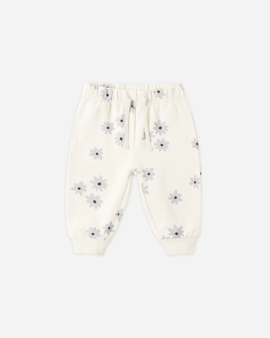 Quincy Mae - Relaxed Fleece Sweatpants Blue Daisy