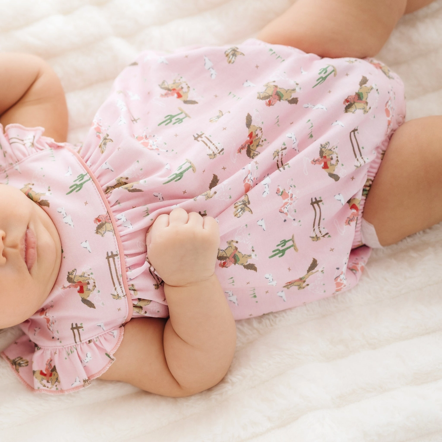 Magnolia Baby - Little Wranglers Bubble - Dusty Rose