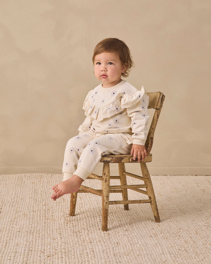 Quincy Mae - Relaxed Fleece Sweatpants Blue Daisy
