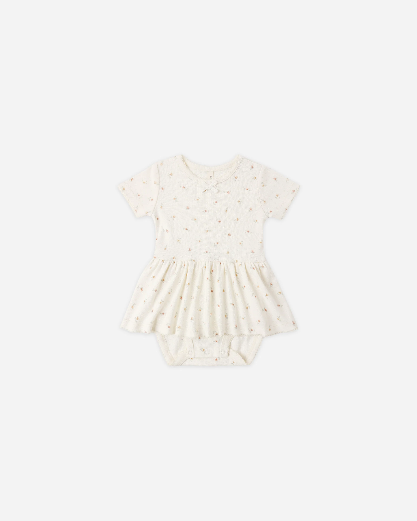 Quincy Mae - Pointelle Skirted Bodysuit Petit Fleur