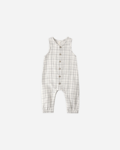Quincy Mae - Woven Jumpsuit Blue Plaid