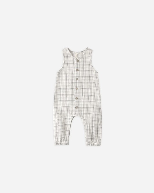 Quincy Mae - Woven Jumpsuit Blue Plaid