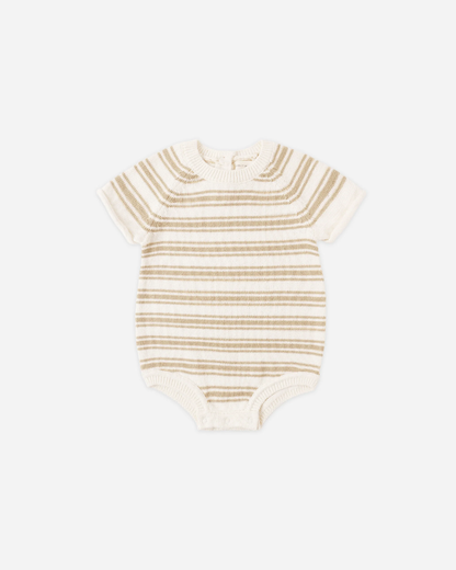Quincy Mae - Rowan Romper Butterscotch Stripe