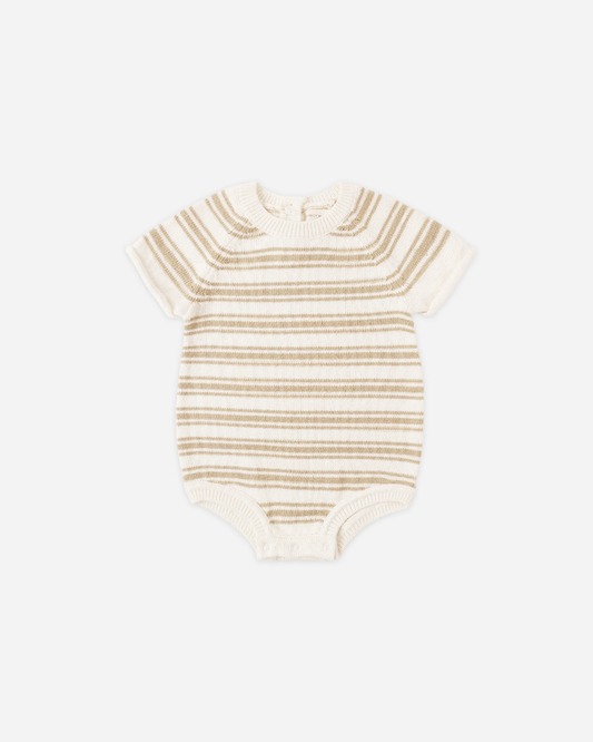Quincy Mae - Rowan Romper Butterscotch Stripe