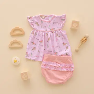 Magnolia Baby - Little Wranglers Ruffle Diaper Cover Set