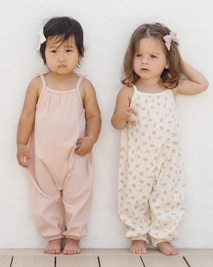 Quincy Mae - Smocked Jumpsuit Flower Field