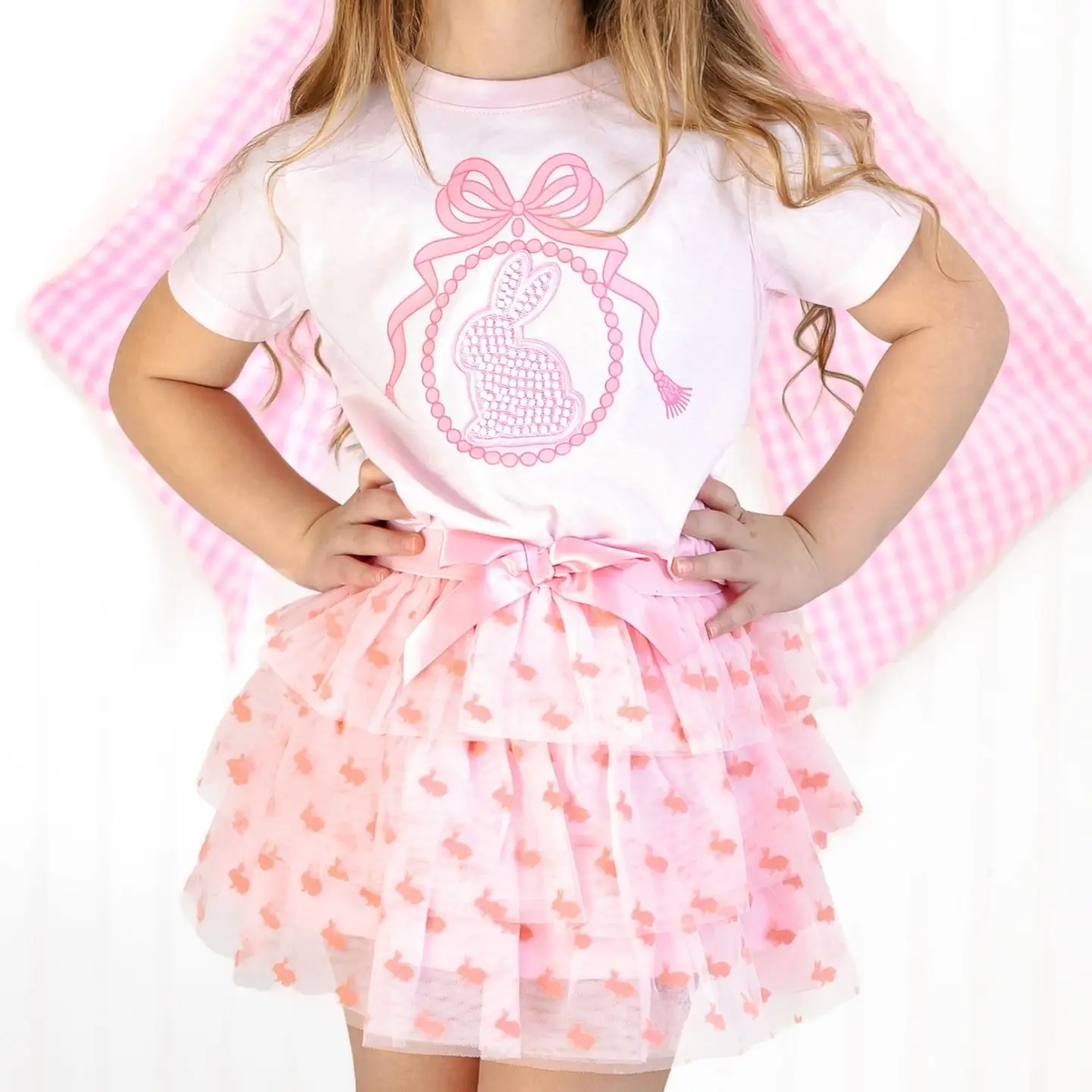 Sweet Wink - Bunny Locket Pearl Patch T-Shirt